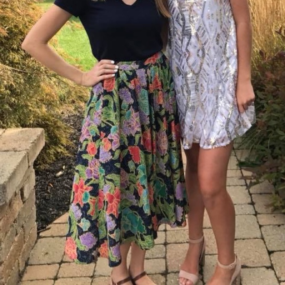Midi Floral Skirt